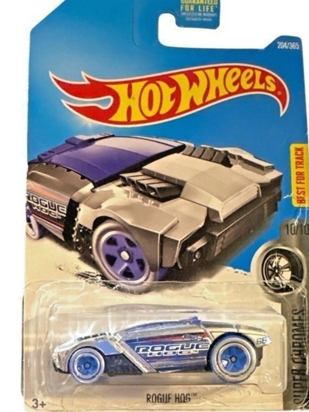 Die Cast Hot Wheels Rogue Hog Super Chromes 10/10 Blue Car 2015 Collect Sealed
